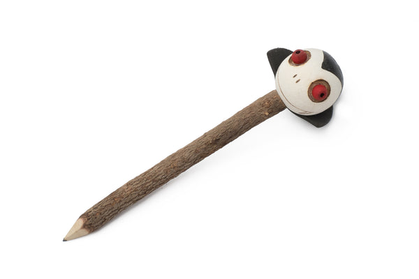 Wooden Pencil with Crazy Doll Head - Dracula
